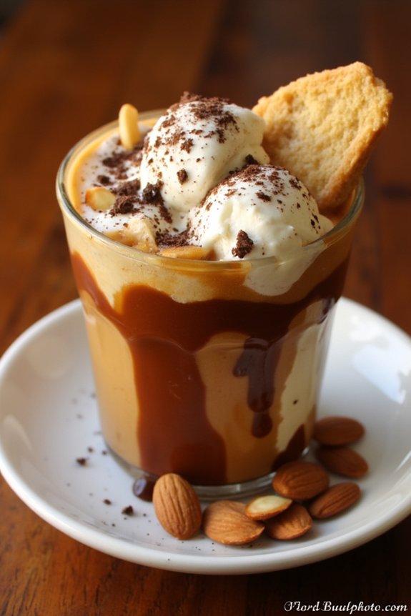 almond biscotti gelato espresso