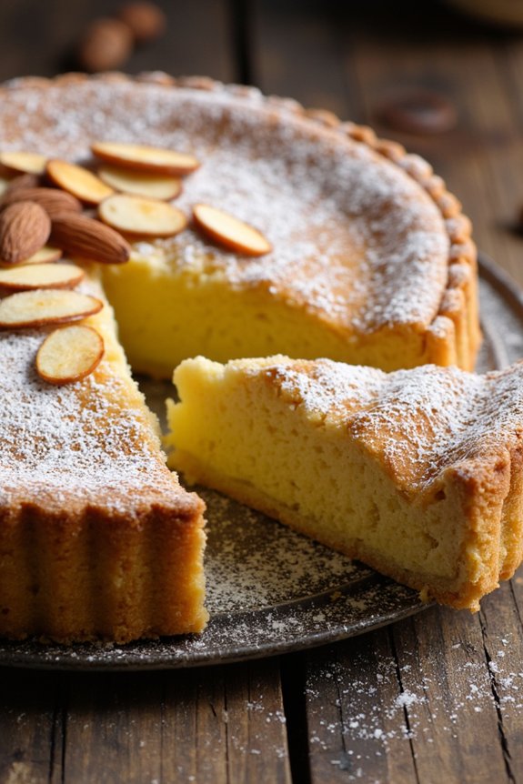 almond olive oil tart