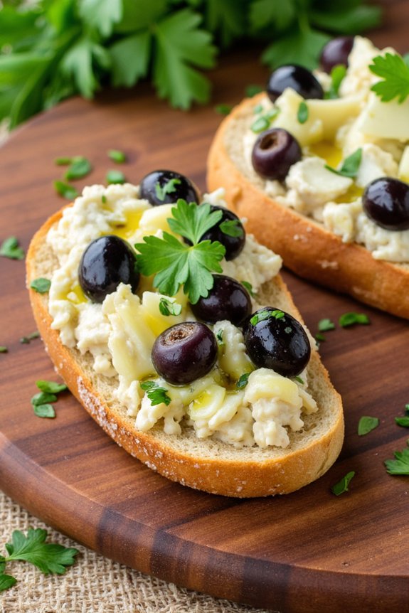 artichoke olive tapenade bruschetta