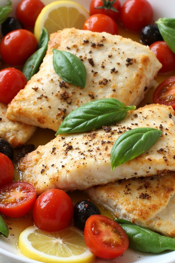 baked cod with mediterranean flavors