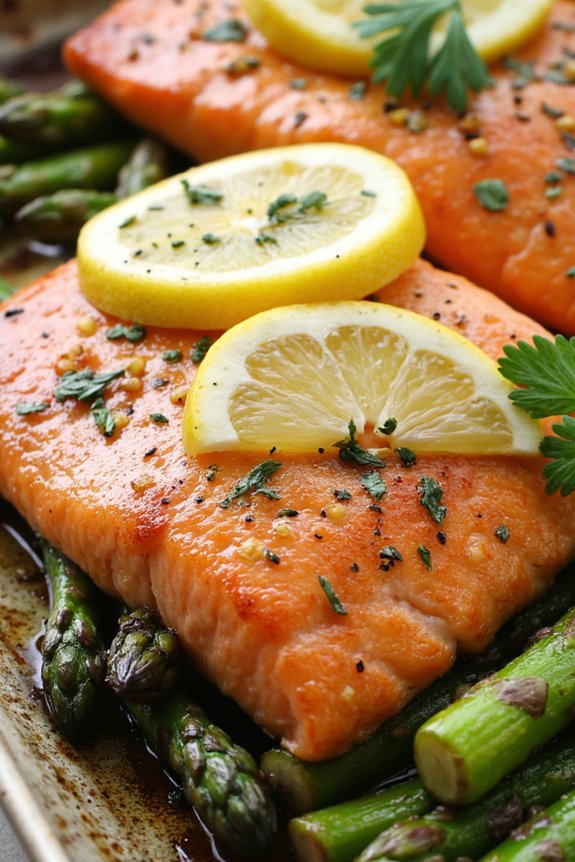baked salmon with asparagus