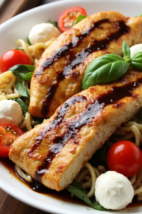 balsamic chicken pasta delight