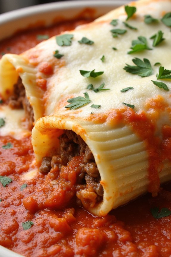 beef filled pasta dish recipe