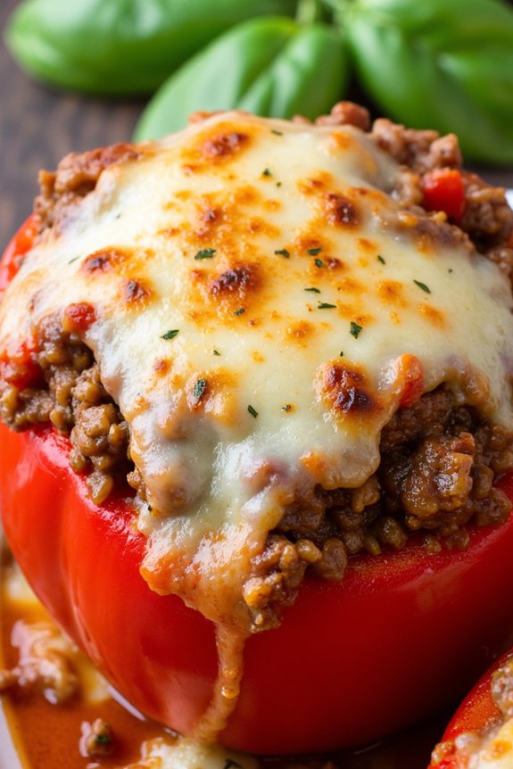 beef stuffed bell pepper delight
