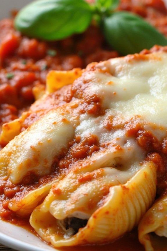 bolognese stuffed pasta shells