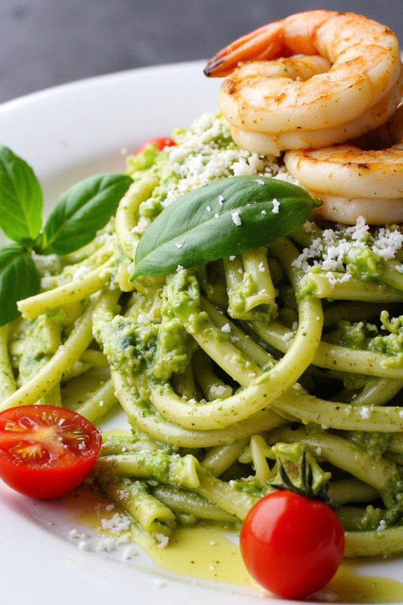 broccoli slaw pasta pesto