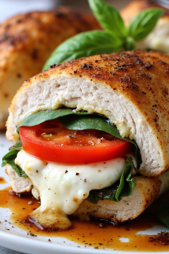 caprese stuffed chicken recipe