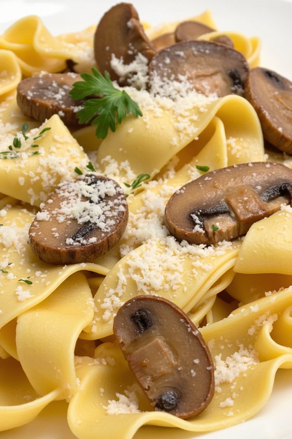 chestnut mushroom pasta delight