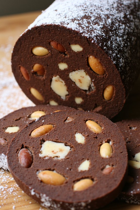 chocolate dessert with biscuits