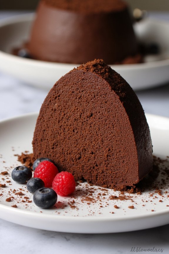 chocolate frozen mousse dessert