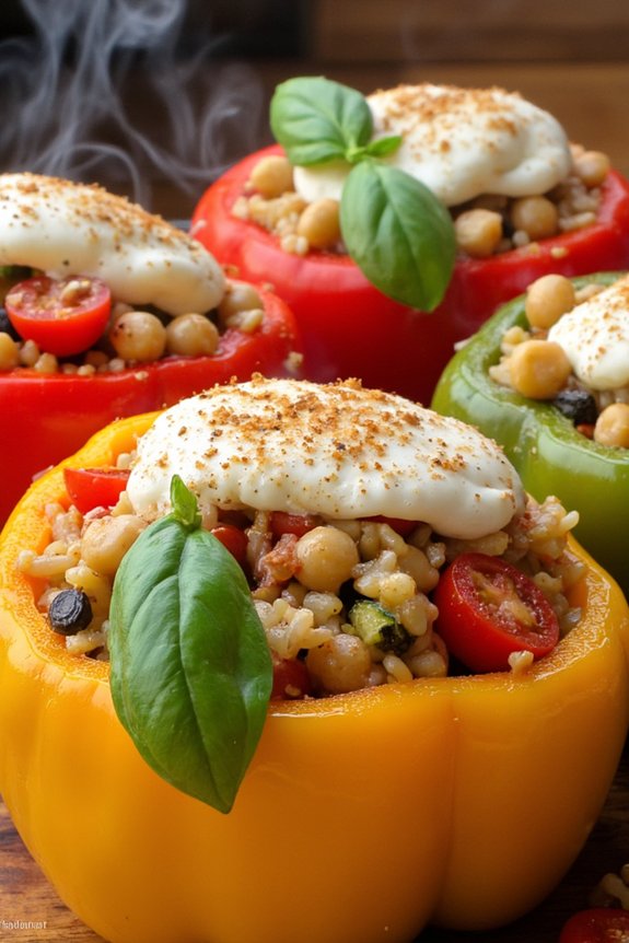 colorful italian stuffed peppers