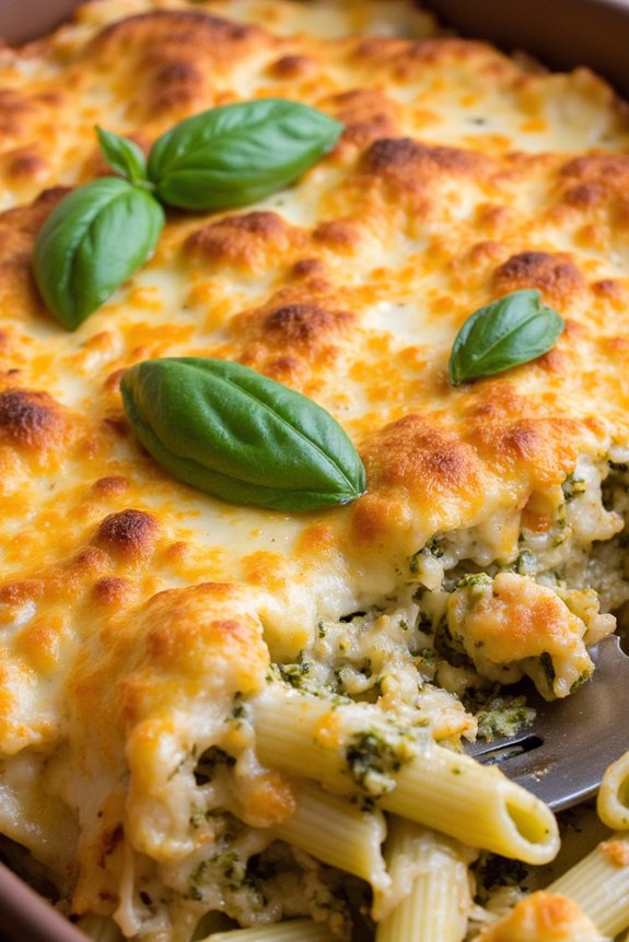 comforting baked chicken pasta