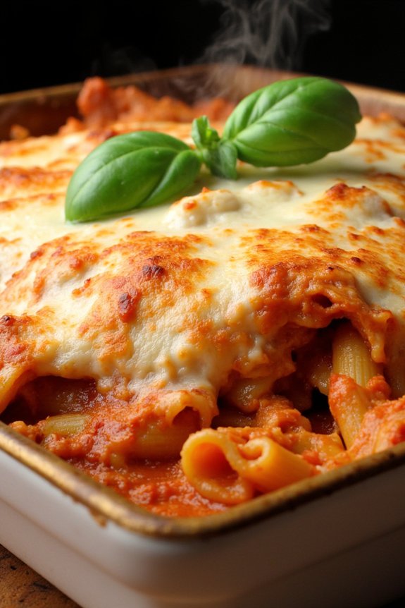 comforting cheesy pasta bake