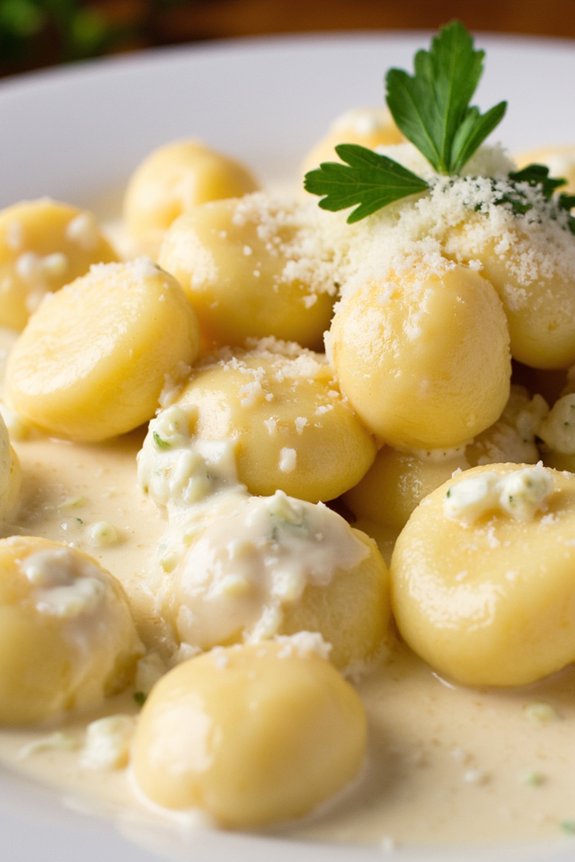 comforting gnocchi with gorgonzola