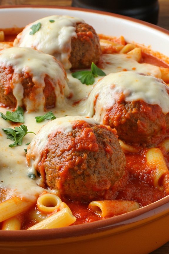 comforting italian meatball casserole