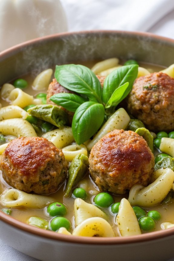 comforting italian meatball soup