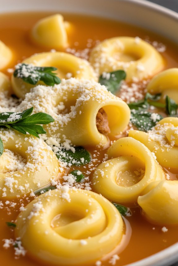 comforting italian tortellini broth