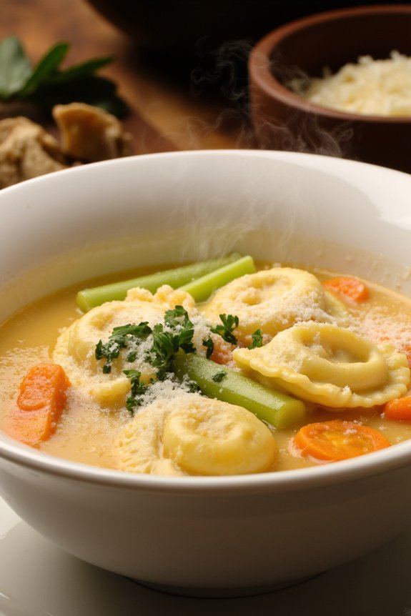 comforting italian tortellini soup