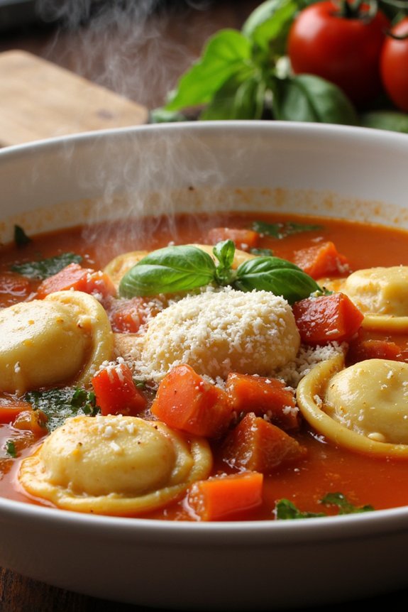 comforting tomato basil soup
