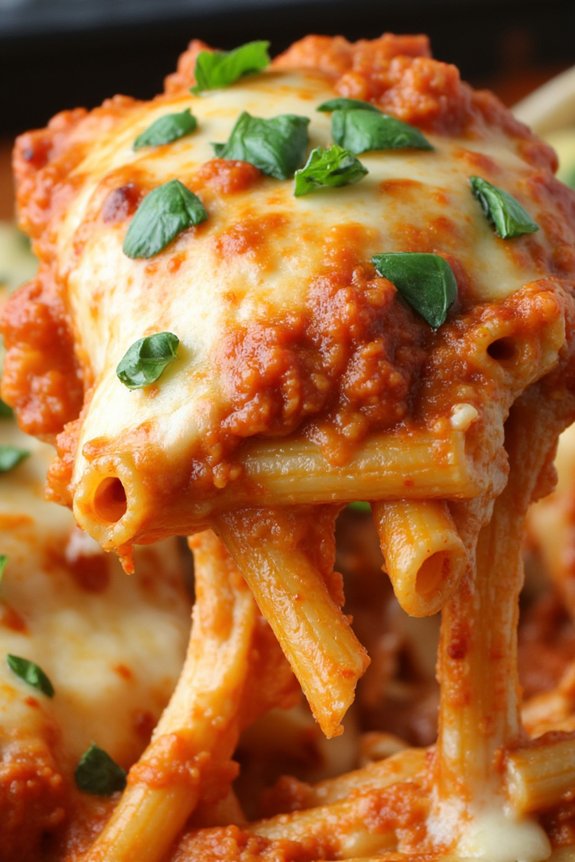 creamy baked ziti delight
