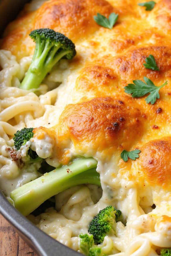 creamy broccoli alfredo bake