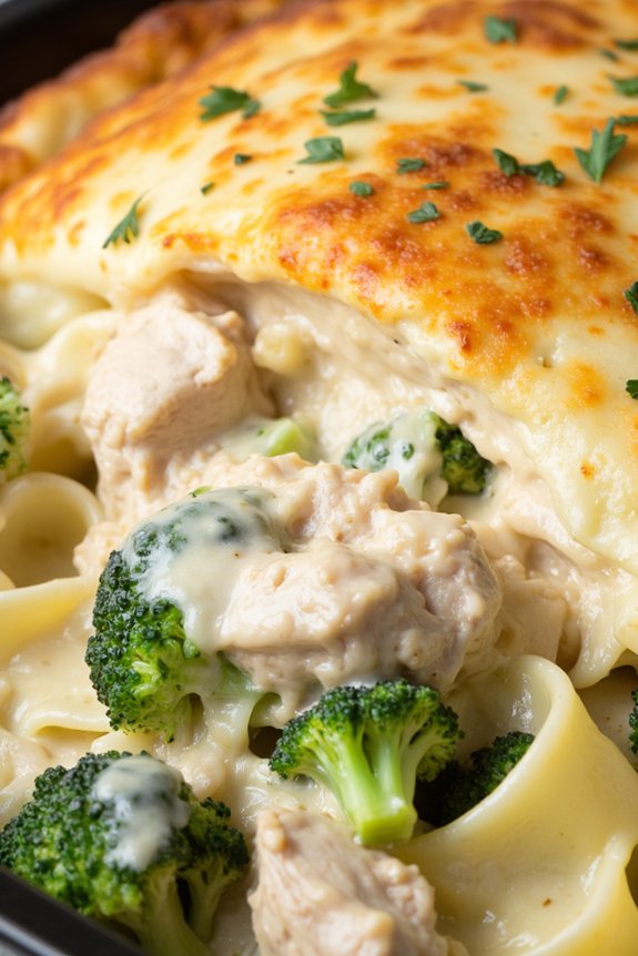 creamy chicken broccoli bake