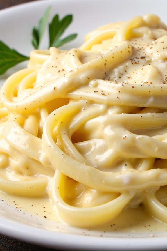 creamy garlic alfredo sauce
