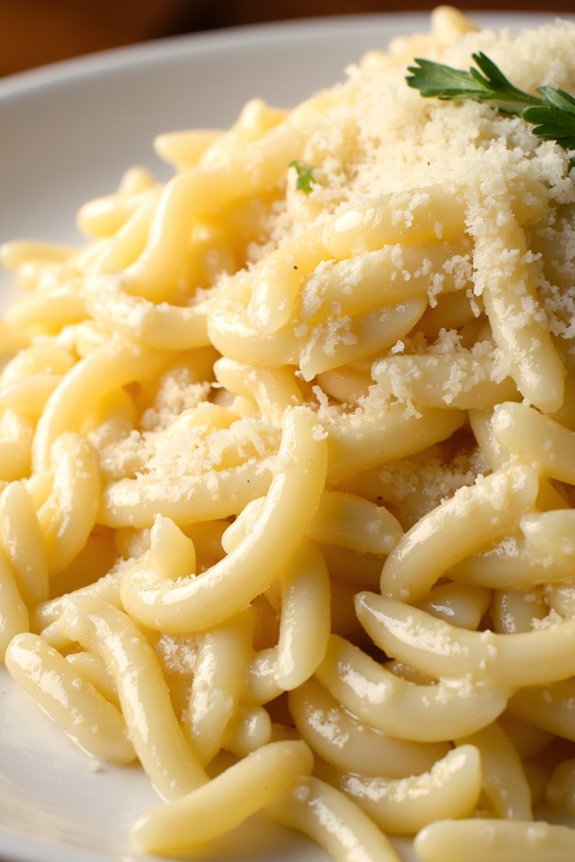 creamy garlic parmesan orzo