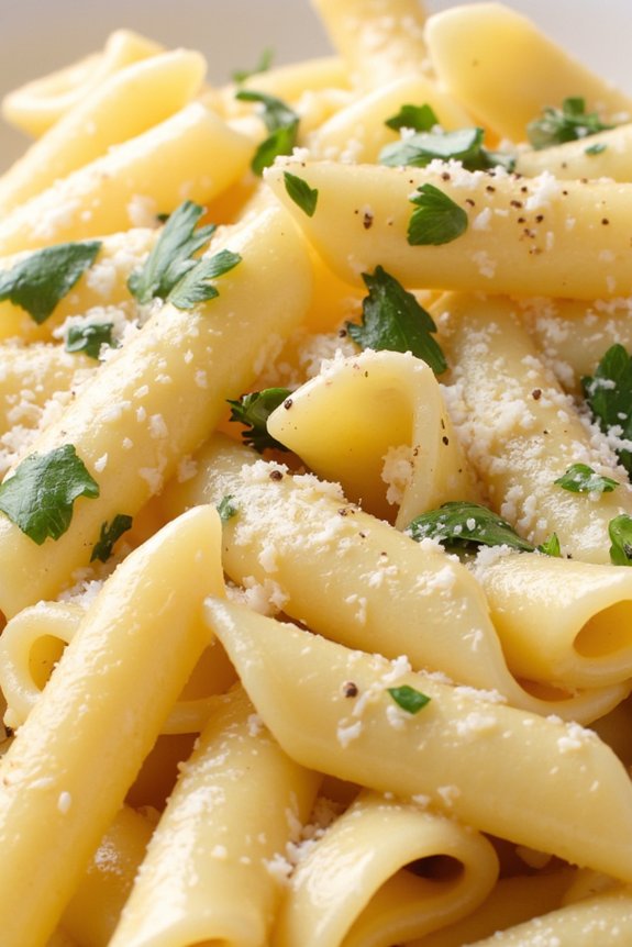 creamy garlic penne pasta