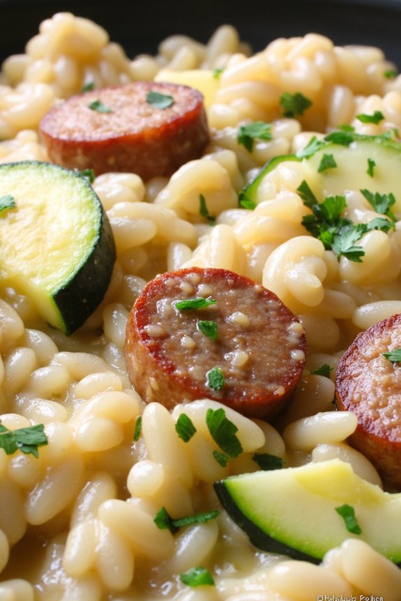 creamy italian sausage risotto