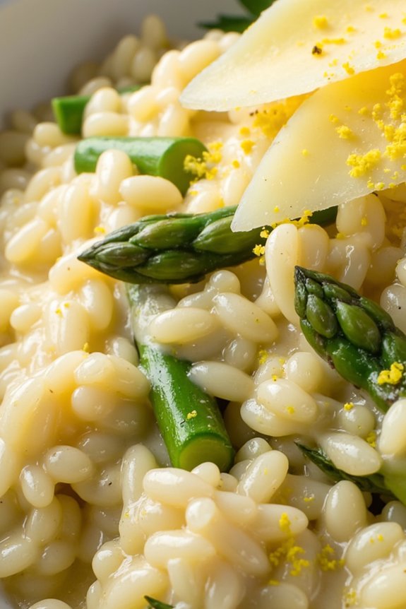creamy lemon asparagus risotto