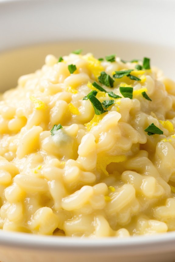 creamy lemon flavored risotto