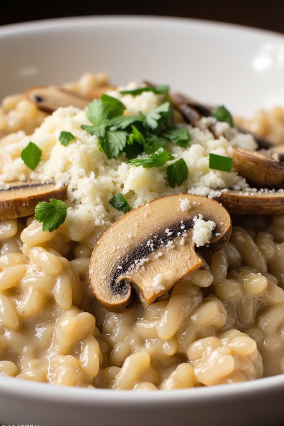 creamy mushroom risotto recipe