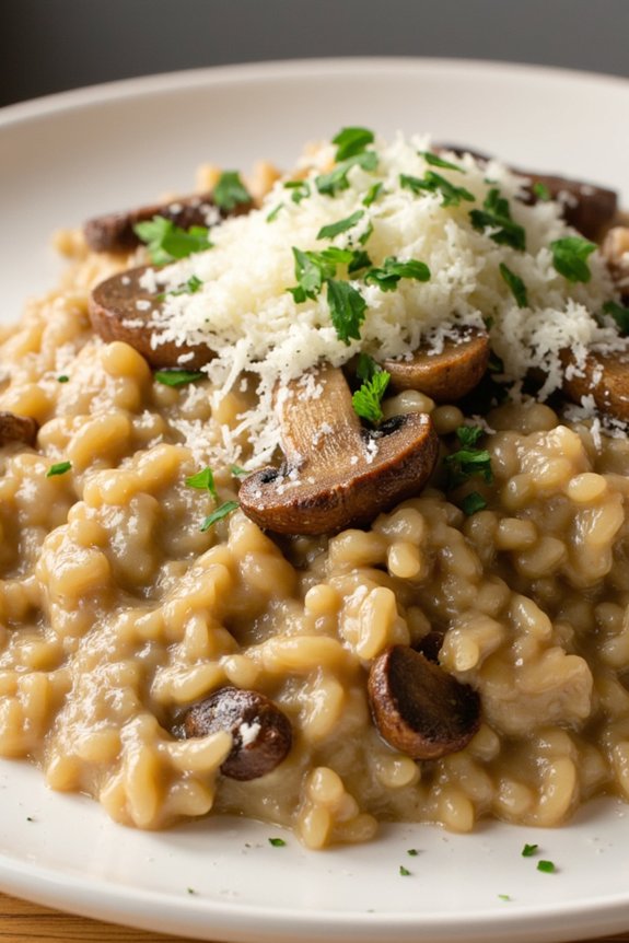 creamy mushroom risotto recipe