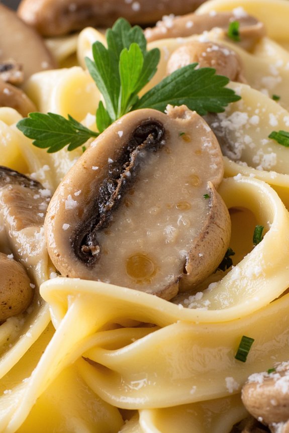 creamy mushroom truffle pasta