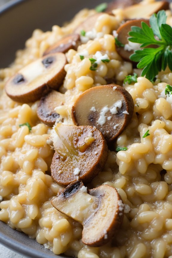 creamy mushroom truffle risotto