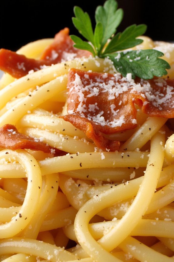 creamy pancetta spaghetti delight