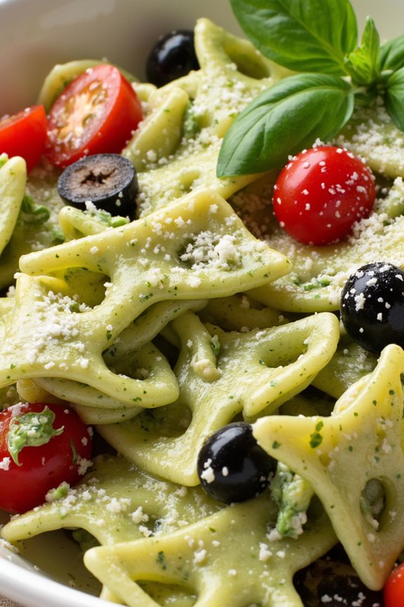 creamy pesto pasta salad