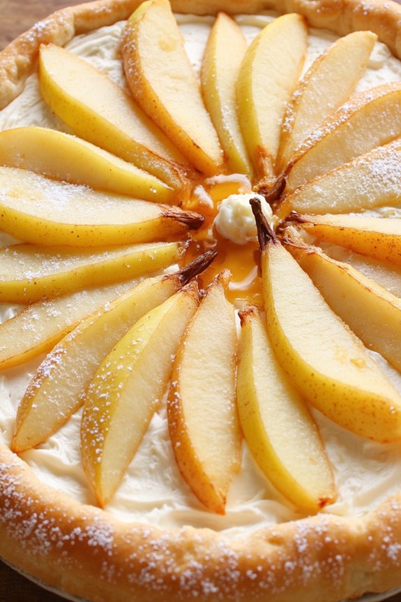 creamy ricotta pear tart