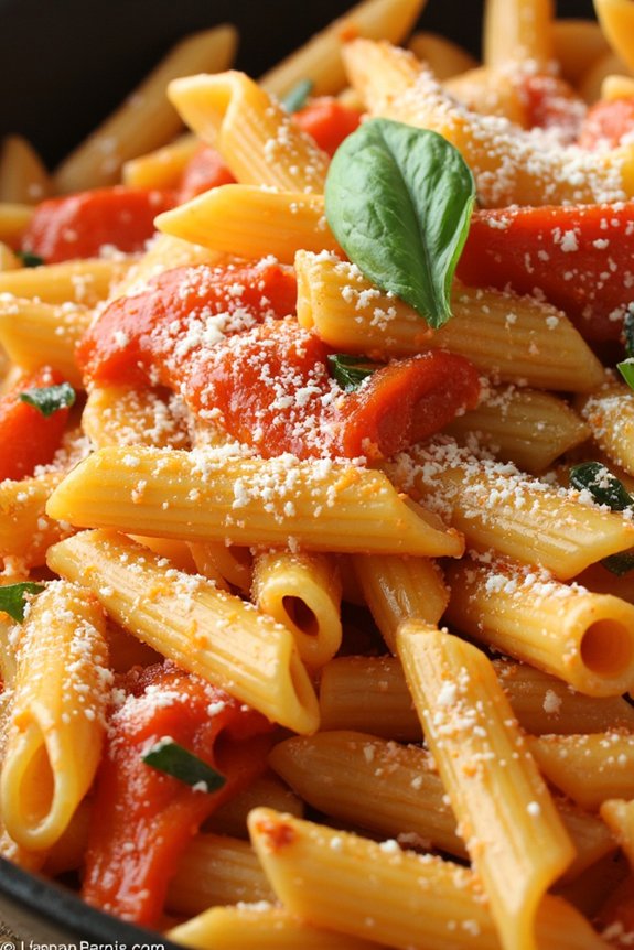 creamy roasted pepper pasta