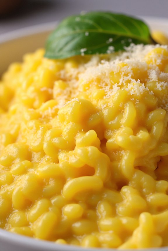 creamy saffron infused risotto