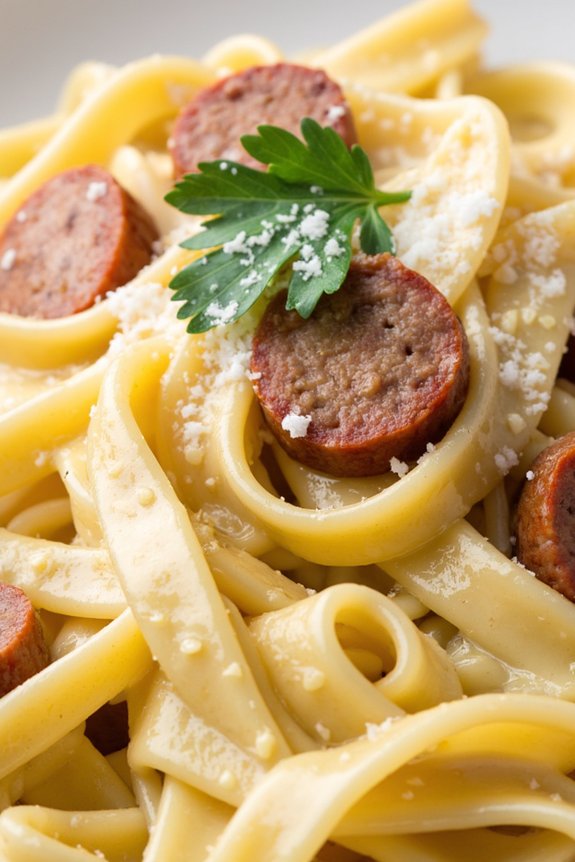 creamy sausage alfredo pasta recipe