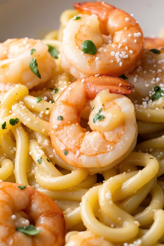 creamy shrimp pasta delight
