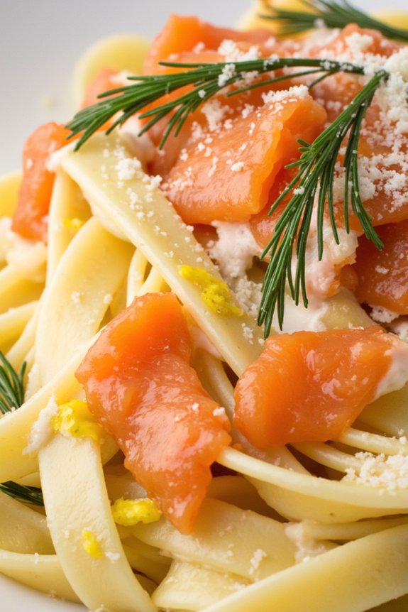 creamy smoked salmon pasta