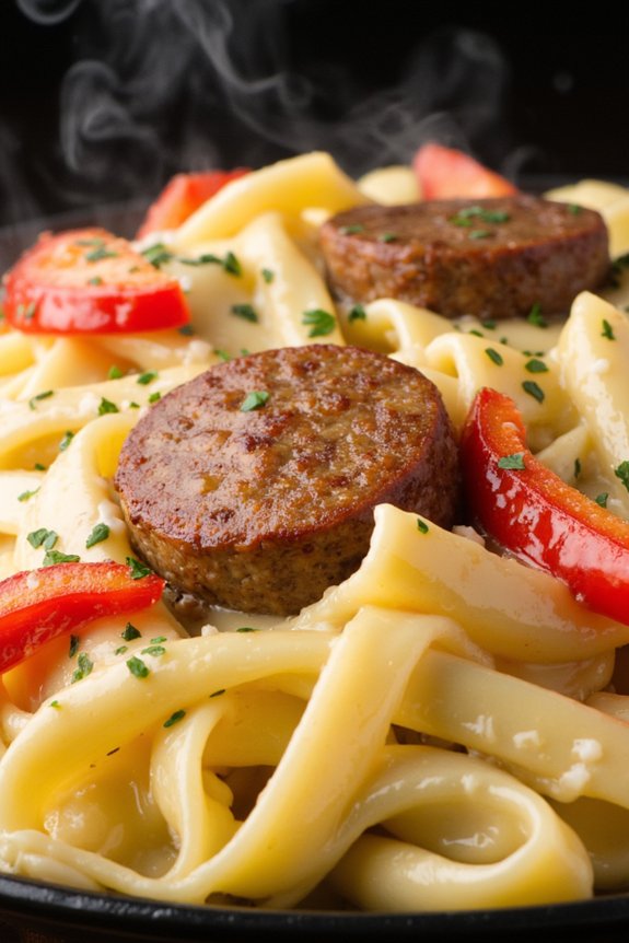 creamy spicy sausage pasta