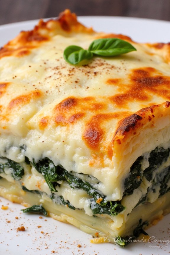 creamy spinach lasagna delight