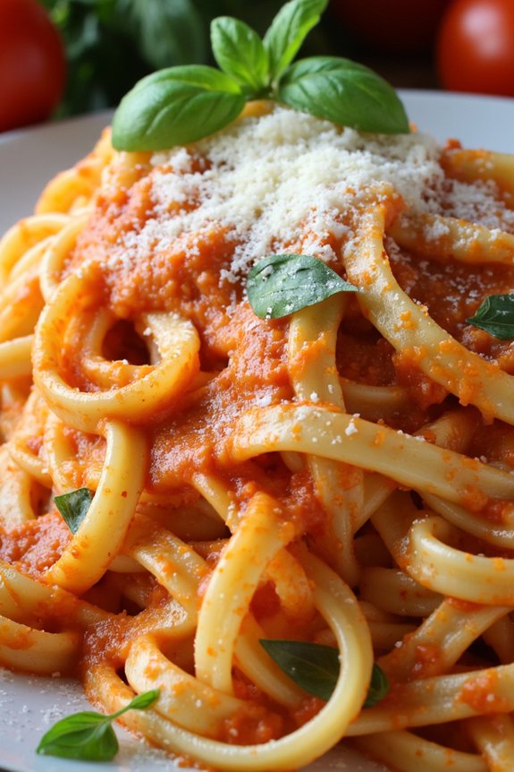 creamy tomato alfredo delight