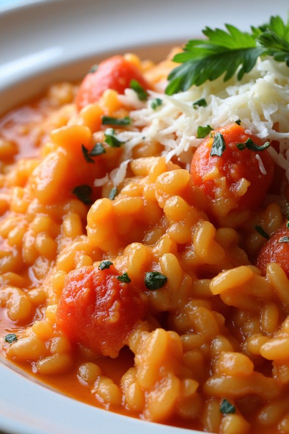 creamy tomato herb risotto