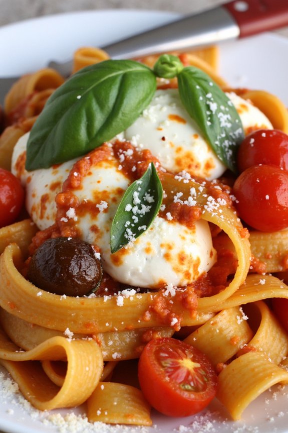 creamy tomato pasta dish