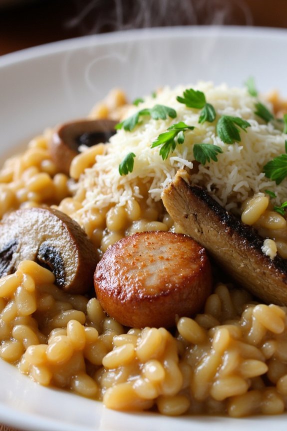 creamy turkey sausage risotto